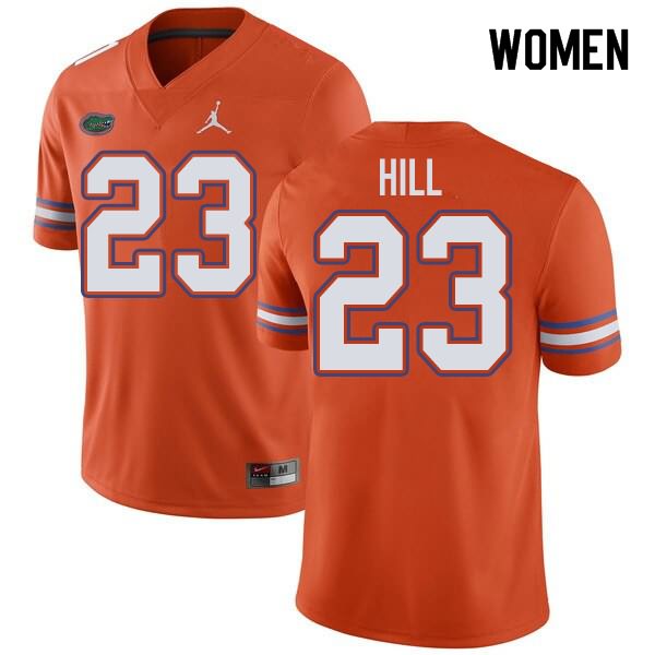 NCAA Florida Gators Jaydon Hill Women's #23 Jordan Brand Orange Stitched Authentic College Football Jersey SVW0264KP